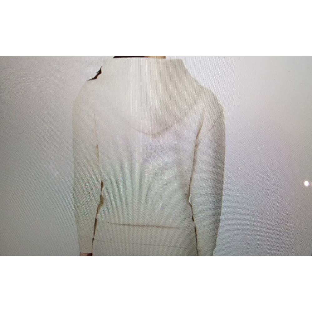 GAP Youth Fleece Beige Hoodie Unisex Y2K Cozycore Medium New With Tags - Picture 9 of 11